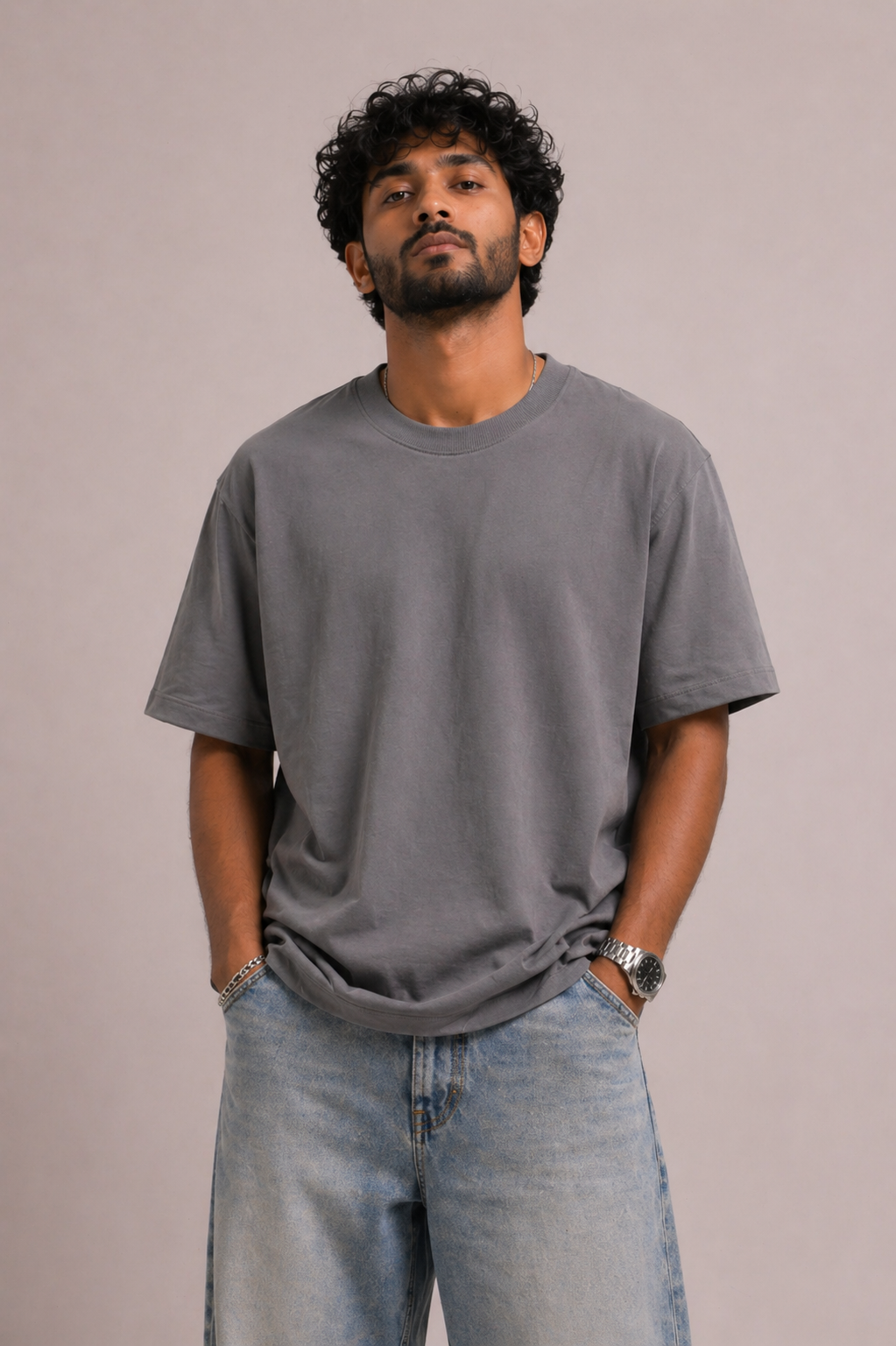 Gray Solid T-Shirt
