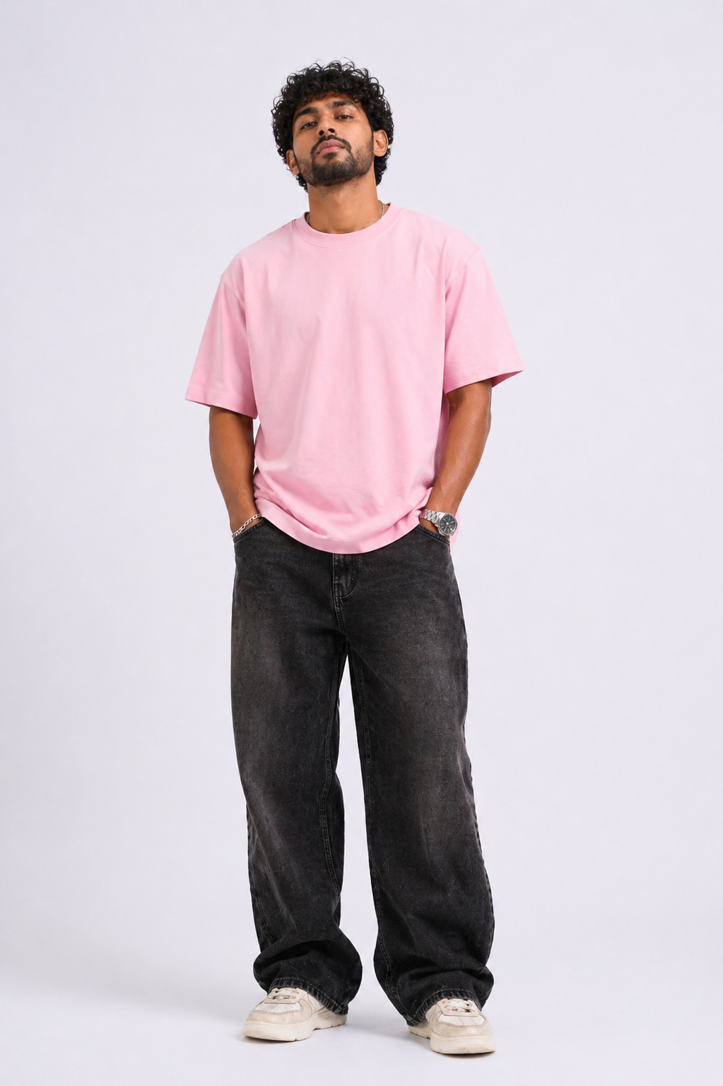 Pink Solid T-Shirt