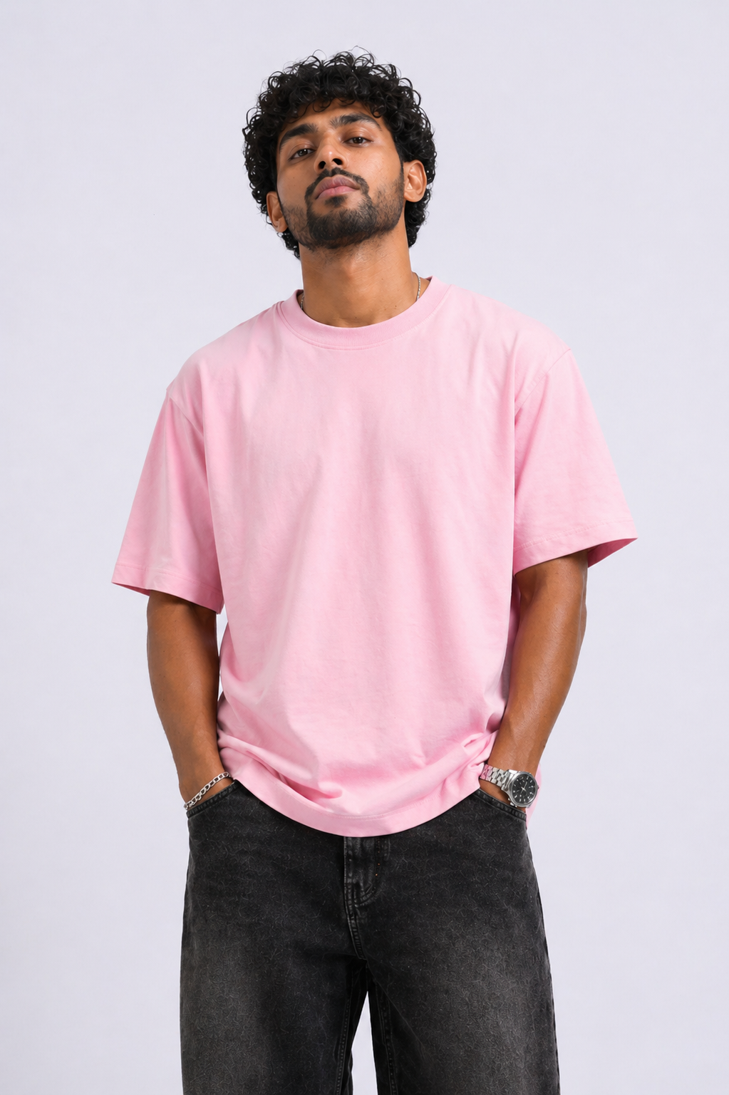 Pink Solid T-Shirt