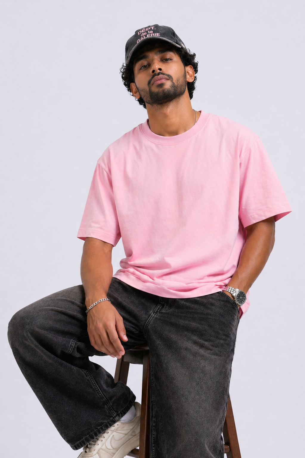 Pink Solid T-Shirt