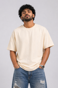 Cream Solid T-Shirt